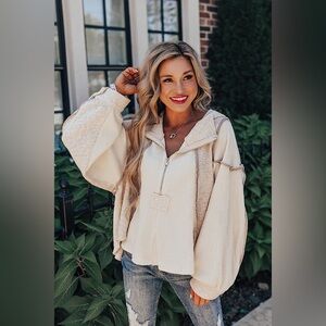 POL Couture Charm Waffle Knit Sweater